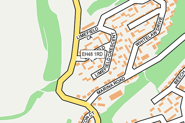 EH48 1RD map - OS OpenMap – Local (Ordnance Survey)