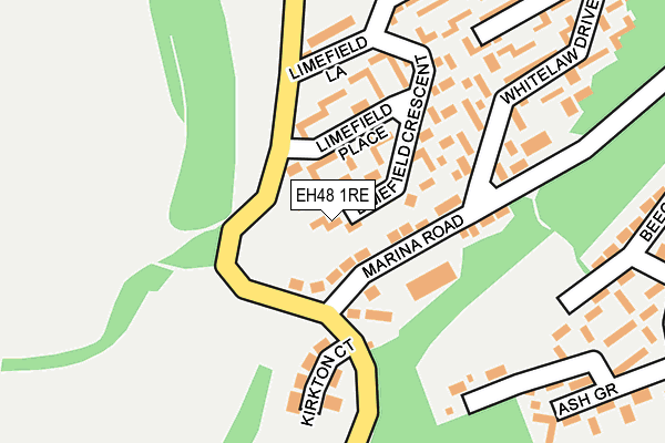 EH48 1RE map - OS OpenMap – Local (Ordnance Survey)