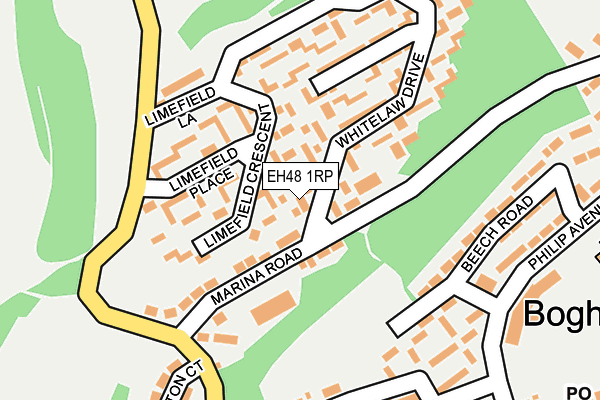 EH48 1RP map - OS OpenMap – Local (Ordnance Survey)