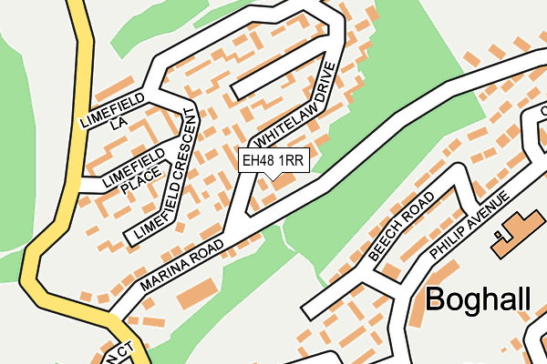 EH48 1RR map - OS OpenMap – Local (Ordnance Survey)