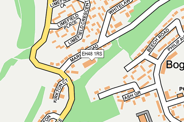 EH48 1RS map - OS OpenMap – Local (Ordnance Survey)