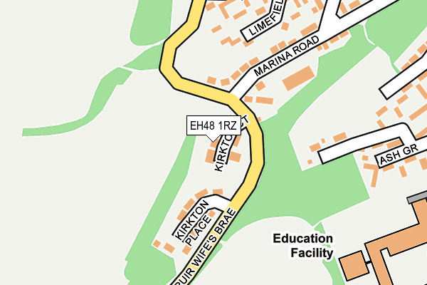 EH48 1RZ map - OS OpenMap – Local (Ordnance Survey)