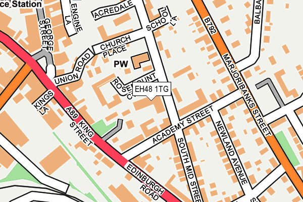 EH48 1TG map - OS OpenMap – Local (Ordnance Survey)