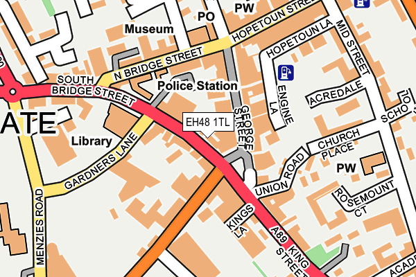 Map of SOUTH BRIDGE STREET DENTAL SURGERY LTD. at local scale