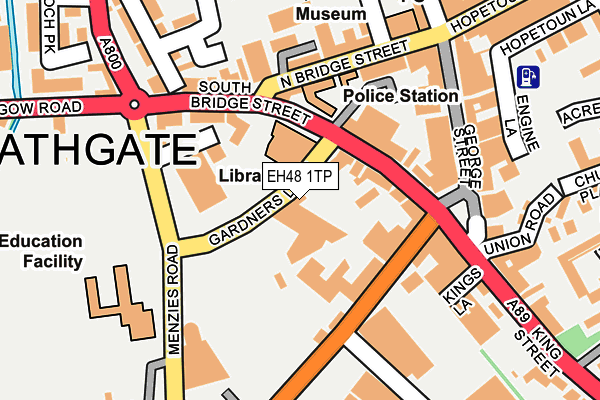 EH48 1TP map - OS OpenMap – Local (Ordnance Survey)