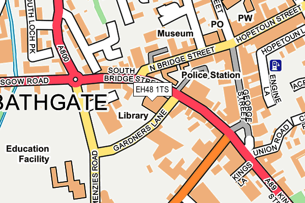 EH48 1TS map - OS OpenMap – Local (Ordnance Survey)