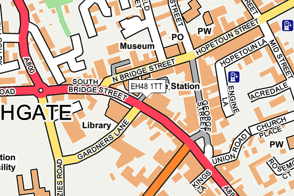 EH48 1TT map - OS OpenMap – Local (Ordnance Survey)
