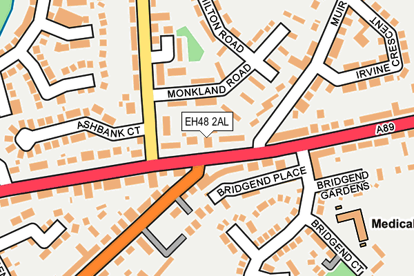EH48 2AL map - OS OpenMap – Local (Ordnance Survey)