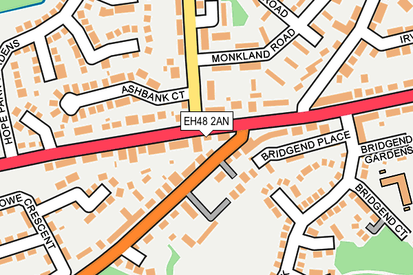 EH48 2AN map - OS OpenMap – Local (Ordnance Survey)