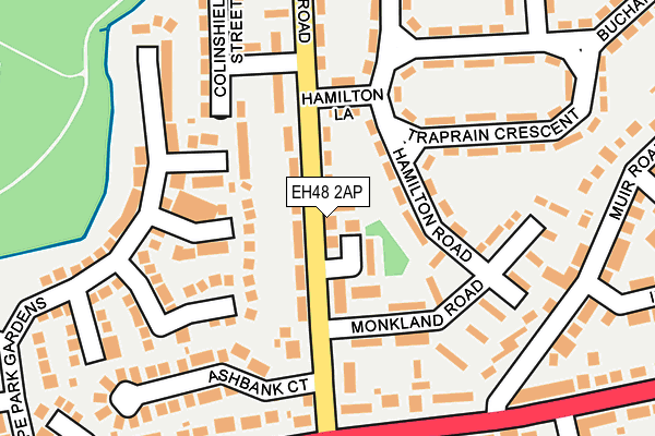 EH48 2AP map - OS OpenMap – Local (Ordnance Survey)