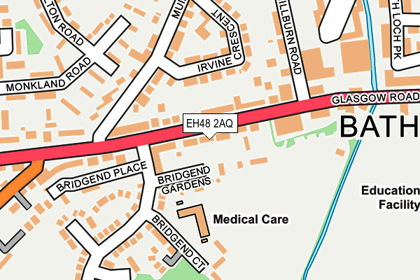 EH48 2AQ map - OS OpenMap – Local (Ordnance Survey)