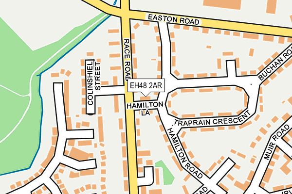 EH48 2AR map - OS OpenMap – Local (Ordnance Survey)