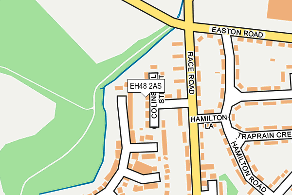 EH48 2AS map - OS OpenMap – Local (Ordnance Survey)