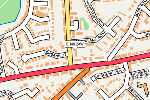 EH48 2AW map - OS OpenMap – Local (Ordnance Survey)