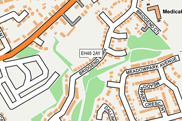 EH48 2AY map - OS OpenMap – Local (Ordnance Survey)