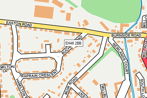EH48 2BB map - OS OpenMap – Local (Ordnance Survey)