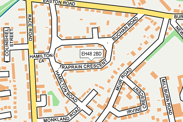 EH48 2BD map - OS OpenMap – Local (Ordnance Survey)