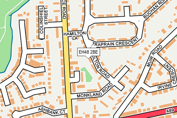 EH48 2BE map - OS OpenMap – Local (Ordnance Survey)