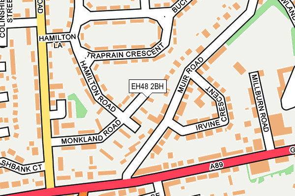 EH48 2BH map - OS OpenMap – Local (Ordnance Survey)