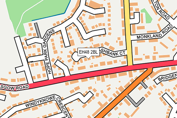 EH48 2BL map - OS OpenMap – Local (Ordnance Survey)