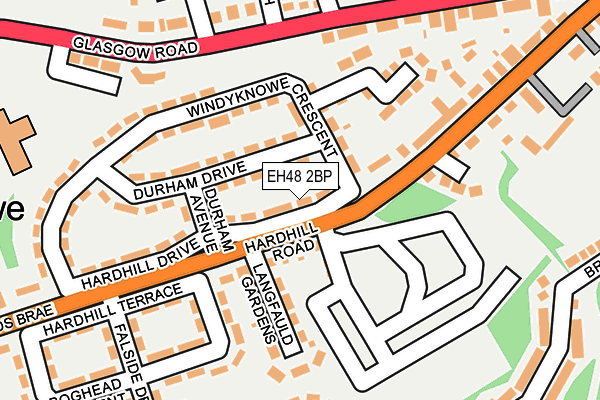 EH48 2BP map - OS OpenMap – Local (Ordnance Survey)
