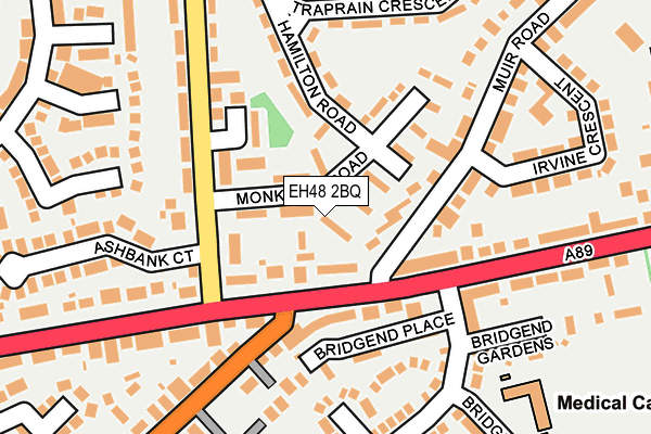 EH48 2BQ map - OS OpenMap – Local (Ordnance Survey)