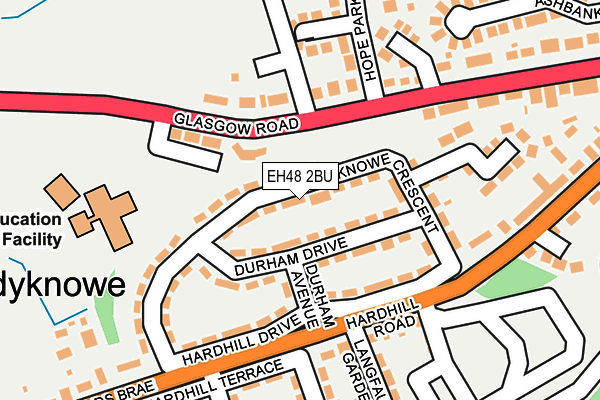 EH48 2BU map - OS OpenMap – Local (Ordnance Survey)