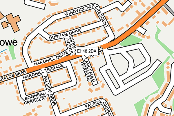 EH48 2DA map - OS OpenMap – Local (Ordnance Survey)