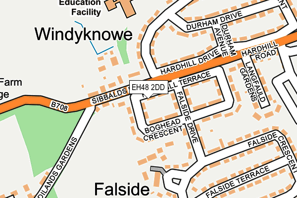 EH48 2DD map - OS OpenMap – Local (Ordnance Survey)