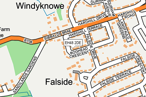 EH48 2DE map - OS OpenMap – Local (Ordnance Survey)