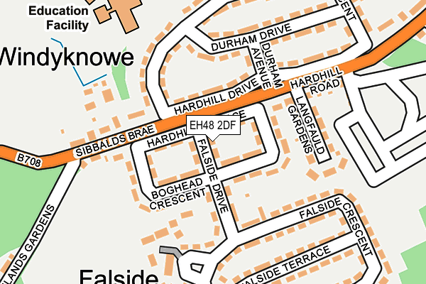 EH48 2DF map - OS OpenMap – Local (Ordnance Survey)