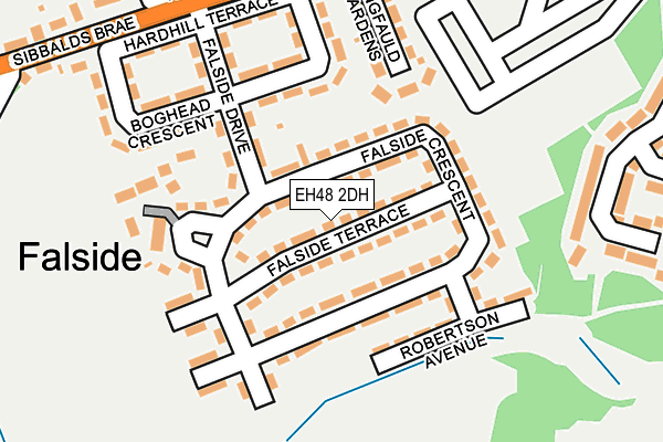 EH48 2DH map - OS OpenMap – Local (Ordnance Survey)