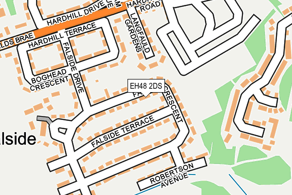 EH48 2DS map - OS OpenMap – Local (Ordnance Survey)