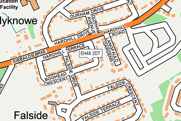 EH48 2DT map - OS OpenMap – Local (Ordnance Survey)