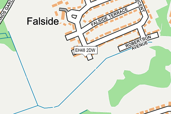 EH48 2DW map - OS OpenMap – Local (Ordnance Survey)