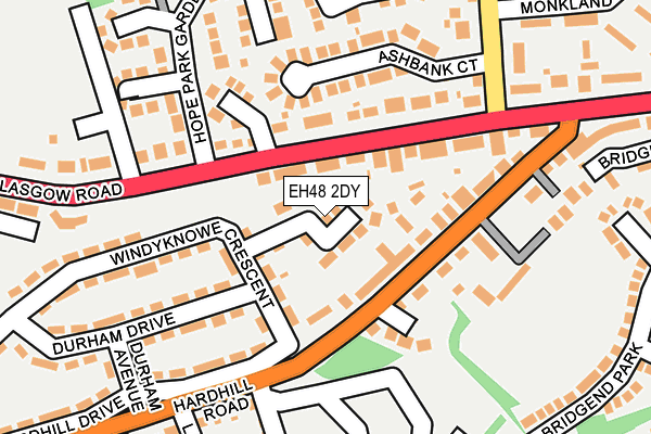 EH48 2DY map - OS OpenMap – Local (Ordnance Survey)