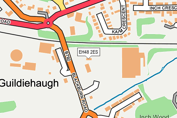 EH48 2ES map - OS OpenMap – Local (Ordnance Survey)