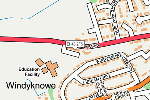 EH48 2FS map - OS OpenMap – Local (Ordnance Survey)