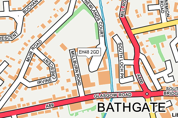 EH48 2GD map - OS OpenMap – Local (Ordnance Survey)