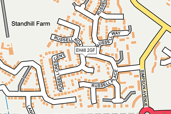 EH48 2GF map - OS OpenMap – Local (Ordnance Survey)
