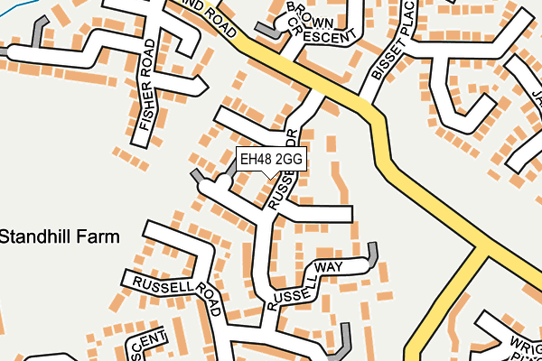 EH48 2GG map - OS OpenMap – Local (Ordnance Survey)