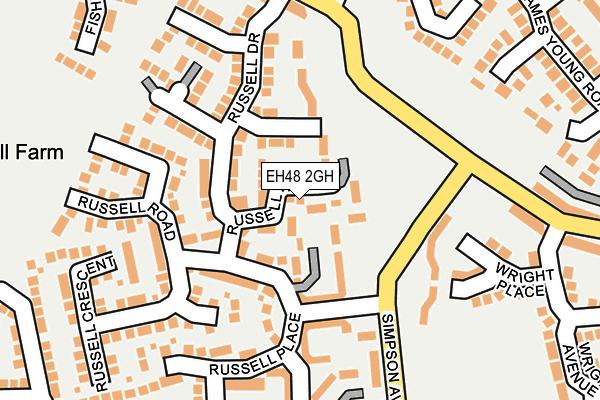 EH48 2GH map - OS OpenMap – Local (Ordnance Survey)