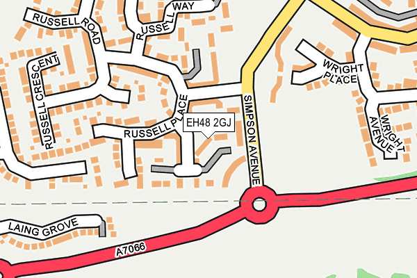 EH48 2GJ map - OS OpenMap – Local (Ordnance Survey)
