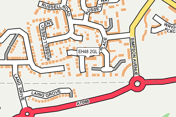 EH48 2GL map - OS OpenMap – Local (Ordnance Survey)