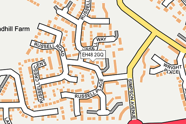 EH48 2GQ map - OS OpenMap – Local (Ordnance Survey)