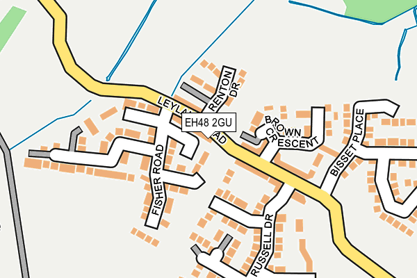 EH48 2GU map - OS OpenMap – Local (Ordnance Survey)