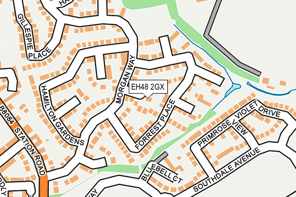 EH48 2GX map - OS OpenMap – Local (Ordnance Survey)