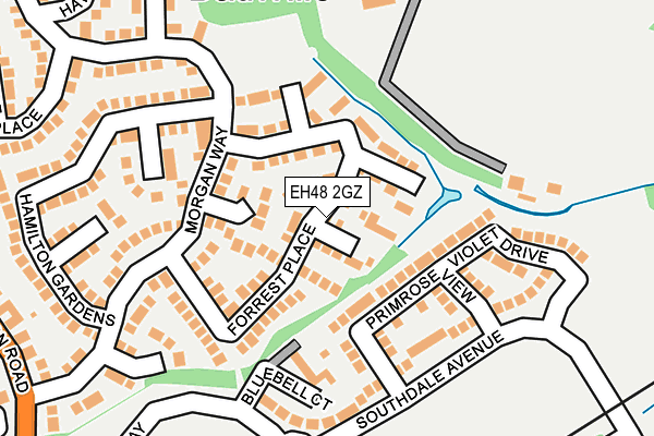 EH48 2GZ map - OS OpenMap – Local (Ordnance Survey)