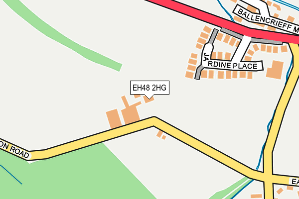 EH48 2HG map - OS OpenMap – Local (Ordnance Survey)
