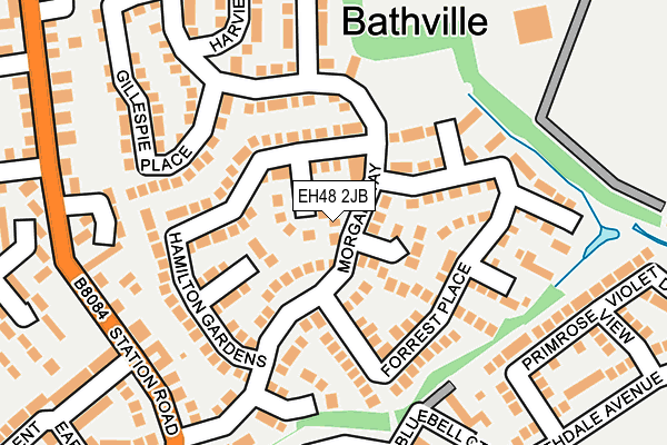 EH48 2JB map - OS OpenMap – Local (Ordnance Survey)